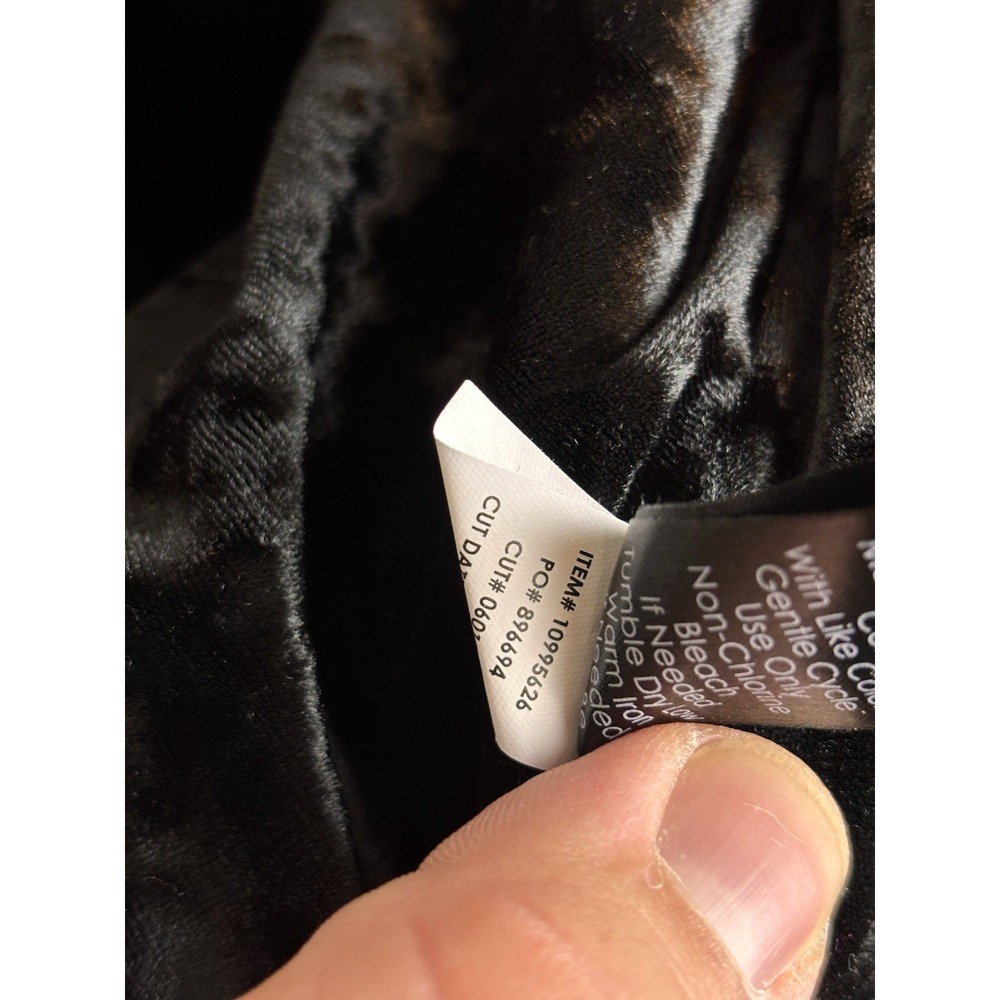 TORRID Black Crushed Velvet Lace Lined Military Style Blazer Jacket Size 4 (4X) - Picture 6 of 8